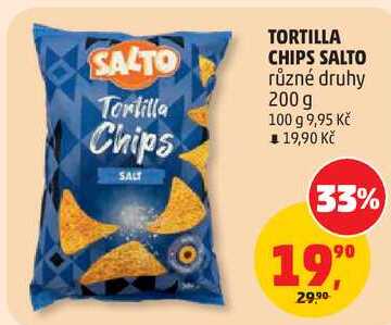 TORTILLA CHIPS SALTO různé druhy, 200 g 