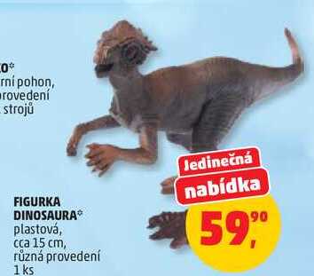 FIGURKA DINOSAURA plastová, cca 15 cm, různá provedení, 1 ks 