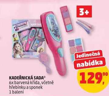 KADEŘNICKÁ SADA 6x barvená křída, včetně hřebínku a sponek, 1 balení