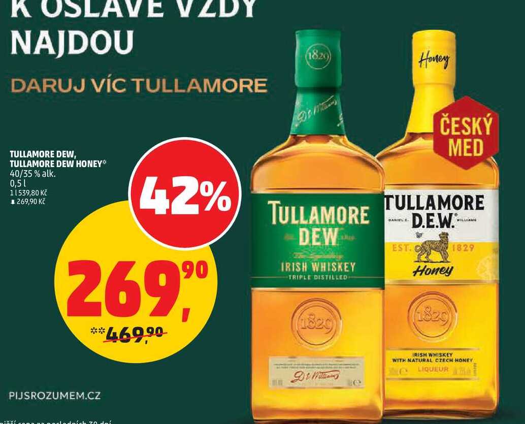 TULLAMORE DEW HONEY 40/35% alk., 0,5 l