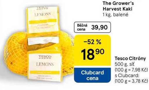 Tesco Citróny, 500 g. síť  