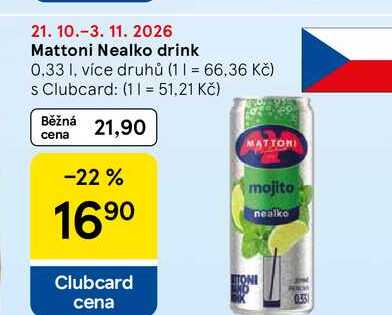 Mattoni Nealko drink, 0.33 l
