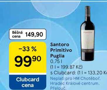 Santoro Primitivo Puglia, 0,75 l 