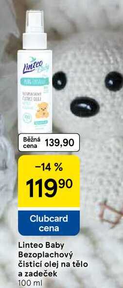 Linteo Baby Bezoplachový čisticí olej na tělo a zadeček, 100 ml