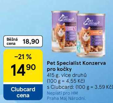 Pet Specialist Konzerva pro kočky, 415 g