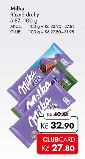 Milka 87-100 g