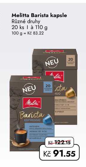 Melitta Barista kapsle Různé druhy 20 ks