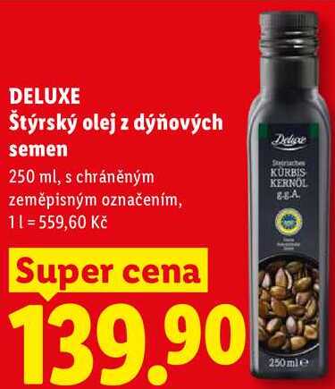 DELUXE Štýrský olej z dýňových semen, 250 ml