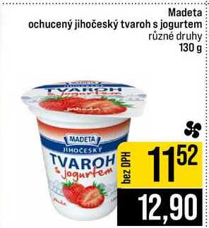 Madeta ochucený jihočeský tvaroh s jogurtem různé druhy 130 g 
