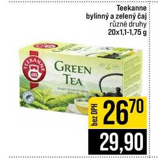 Teekanne bylinný a zelený čaj různé druhy 20x1,1-1,75 g 