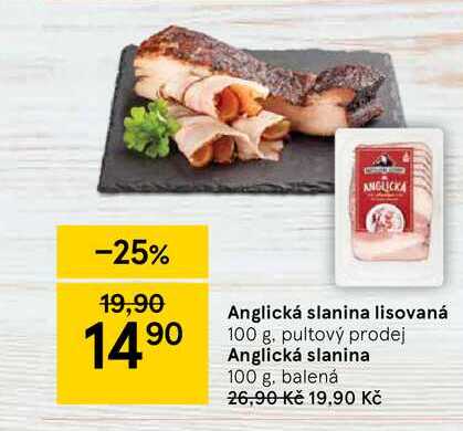 Anglická slanina lisovaná 100 g