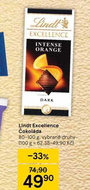 Lindt Excellence Čokoláda 80-100 g