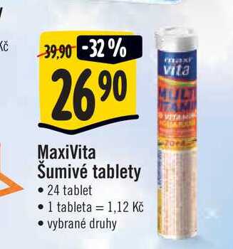  MaxiVita Šumivé tablety  24 tablet  