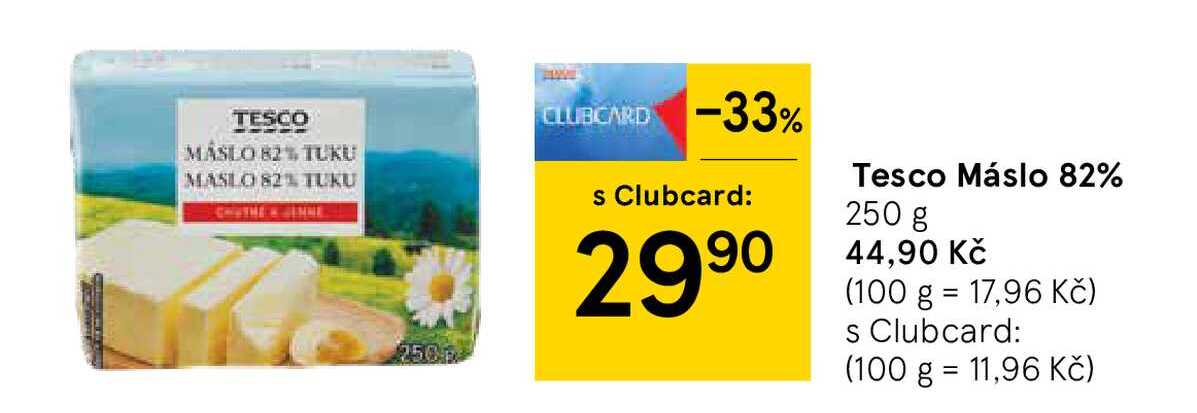 Tesco Máslo 82% 250 g