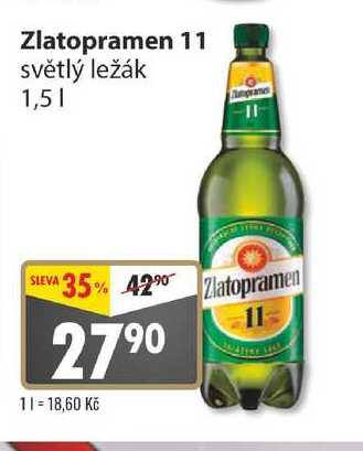 Zlatopramen 11 světlý ležák 1,5l