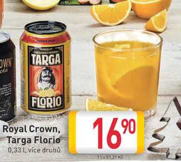 Royal Crown, Targa Florio 0,33 l, více druhů