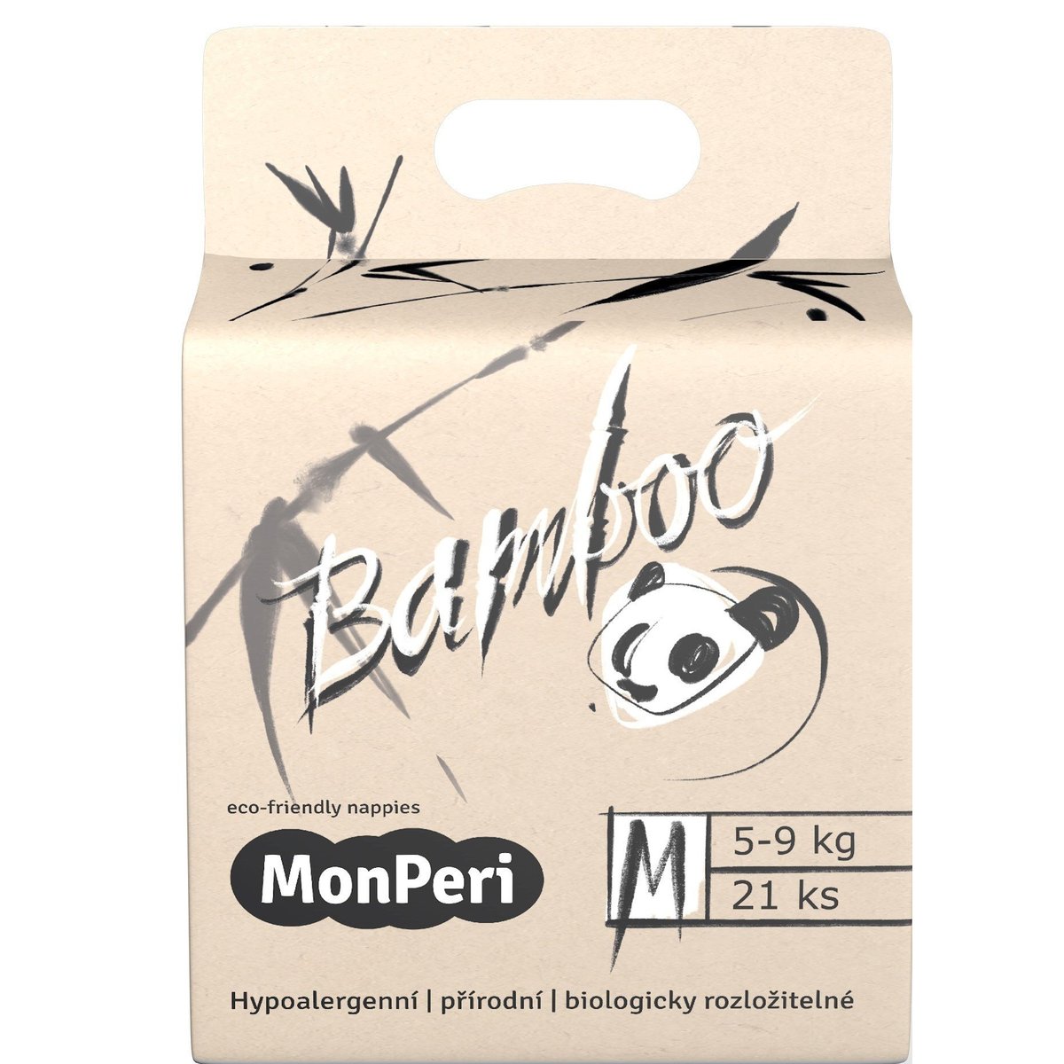 MonPeri EKO Bambusové jednorázové plenky M (5–8 kg)