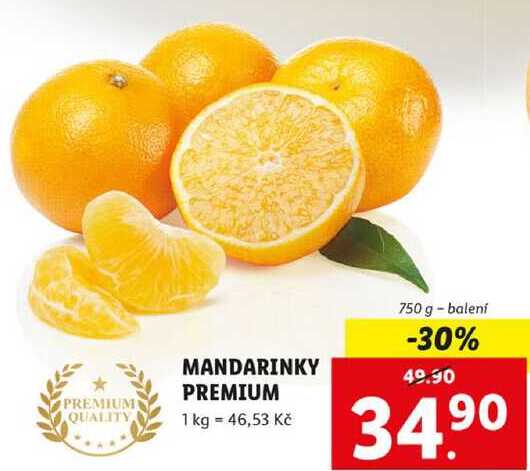 MANDARINKY PREMIUM, 750 g