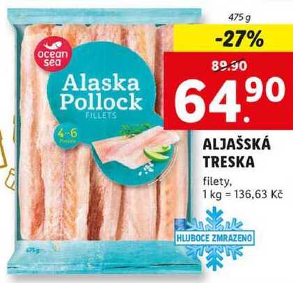ALJAŠSKÁ TRESKA filety, 475 g