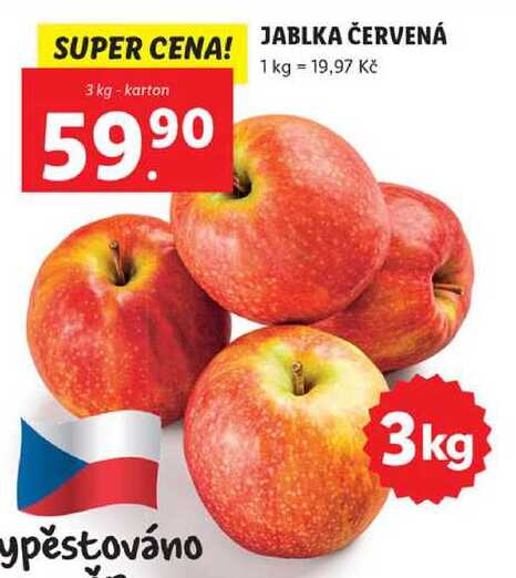 JABLKA ČERVENÁ, 3 kg