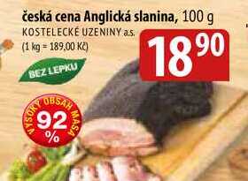 česká cena Anglická slanina, 100 g