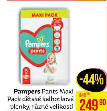 Pampers Pants Maxi Pack dětské kalhotkové plenky