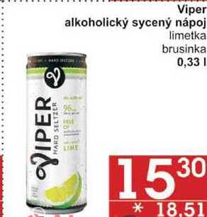 Viper alkoholický sycený nápoj, 0,33 l