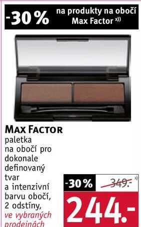 MAX FACTOR paletka na obočí pro dokonale definovaný tvar a intenzivní barvu obočí, 2 odstíny 