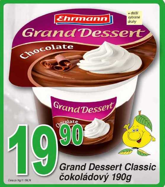 Ehrmann Grand Dessert Classic čokoládový 190g 