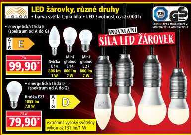 LED žárovky, různé druhy