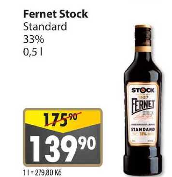 Fernet Stock Standard 33% 0,5l v akci