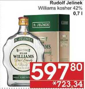 Rudolf Jelinek Williams kosher 42%, 0,7 l