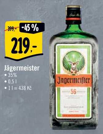 Jägermeister 35%, 0,5 l