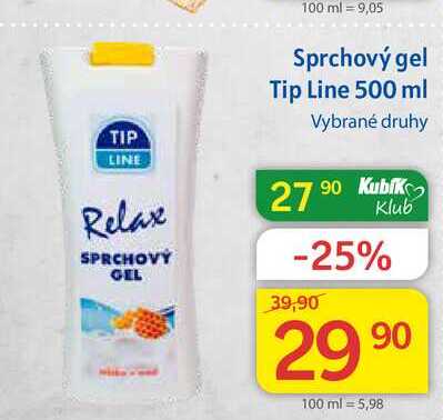 Tip Line Sprchový gel 500 ml 