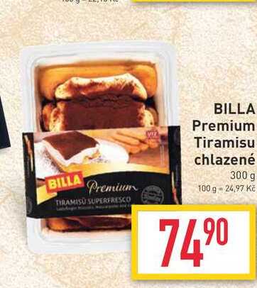 BILLA Premium Tiramisu chlazené 300g