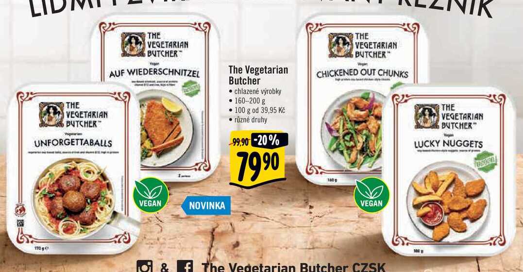 The Vegetarian Butcher chlazené výrobky, 160200 g v akci AkcniCeny.cz