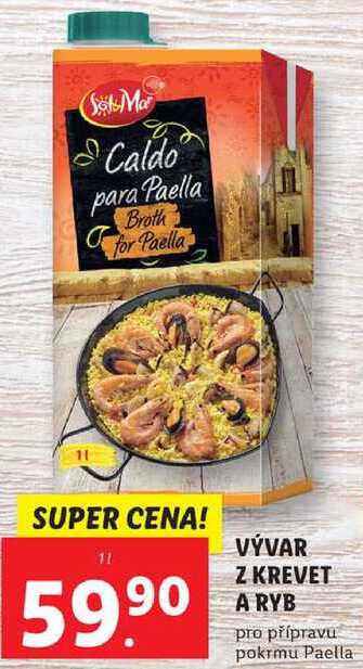 VÝVAR Z KREVET A RYB pro přípravu pokrmu Paella, 1 l