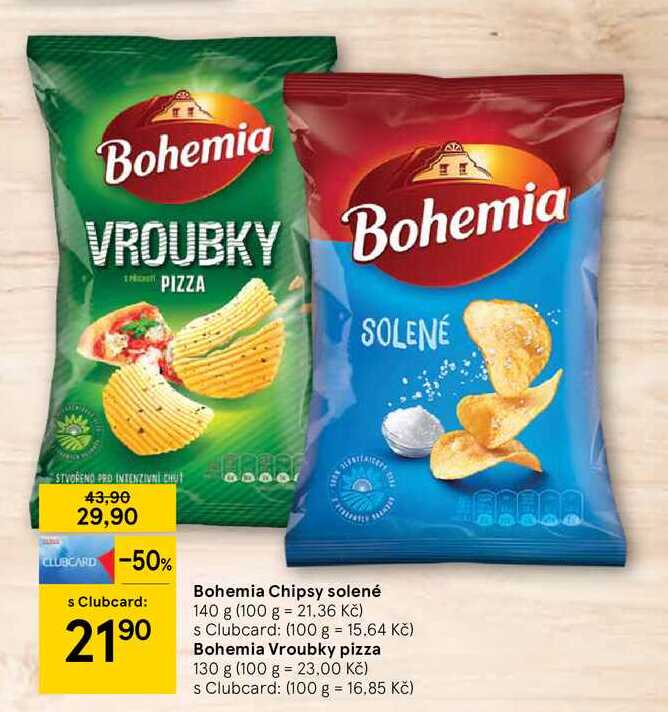 Bohemia Chipsy solené 140 g