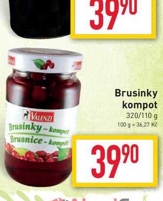 Brusinky kompot 320/110g