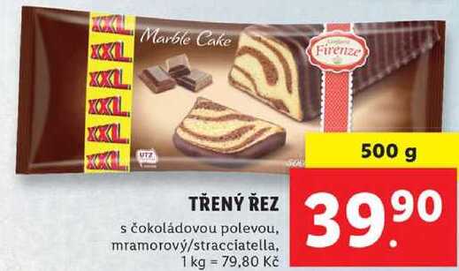 TŘENÝ ŘEZ s čokoládovou polevou, mramorový/stracciatella, 500 g