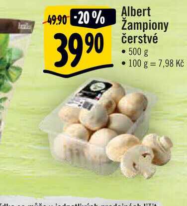 Albert Žampiony čerstvé 500 g