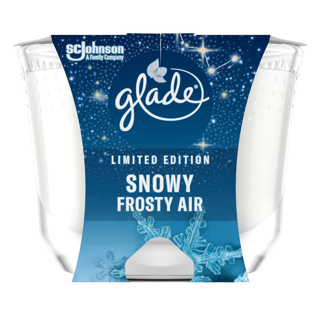 Glade Maxi parfémovaná svíčka Snowy frosty air