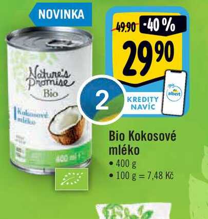 Bio kokosové mléko • 400 g