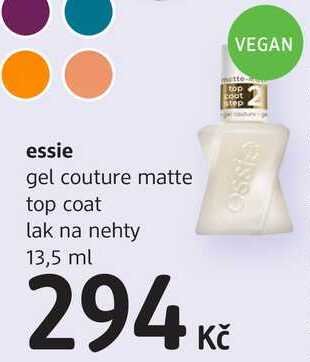 essie gel couture matte top coat lak na nehty, 13,5 ml 