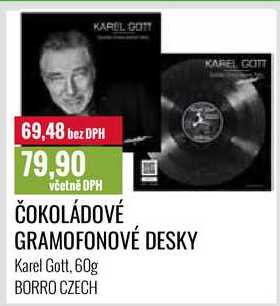Fikar ČOKOLÁDOVÉ GRAMOFONOVÉ DESKY Karel Gott 60g 
