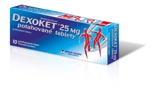 Dexoket® 25 mg potahované tablety, 10 tablet