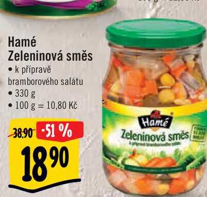 Hamé Zeleninová směs • k přípravě bramborového salátu   330 g