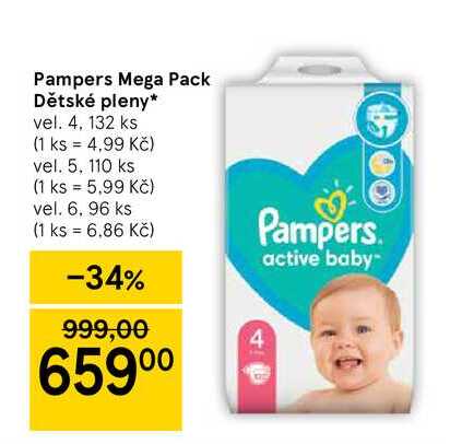 Pampers Mega Pack Dětské pleny