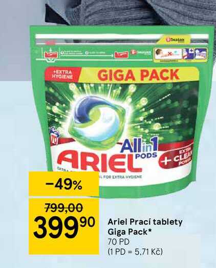 Ariel Prací tablety Giga Pack* 70 PD 