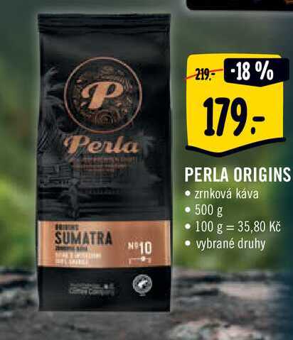  PERLA ORIGINS zrnková káva 500 g  